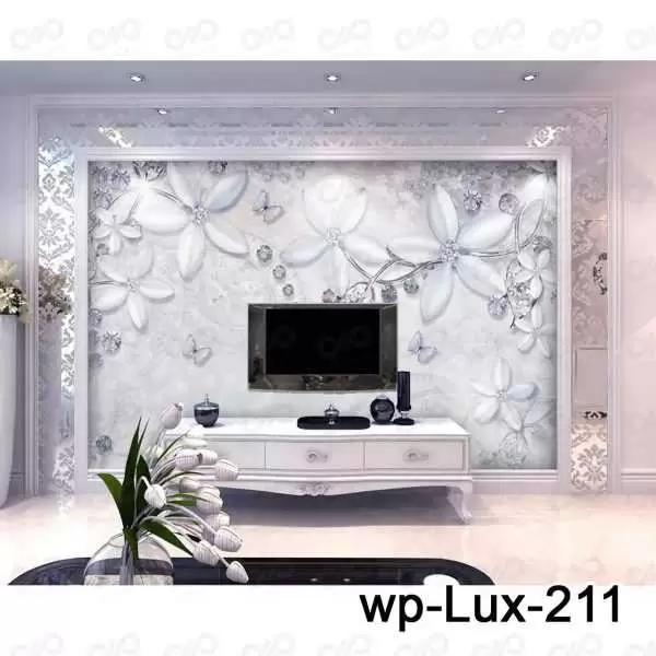 پوستر دیواری سری لوکس 2018 کدwp-lux-211 کنار میز تلویزیون