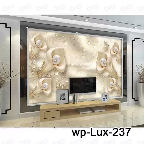 پوستر دیواری سری لوکس 2018 کدwp-lux-237 کنار میز تلویزیون