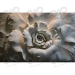 پرده زبرا سه بعدی - طرح گل رز سفید - کد lux115 - 1