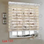 پرده زبرا سه بعدی - طرح گل شیشه ای - کد lux131 - 3