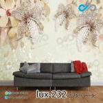 پوستر پذیرایی تصویری لوکس با تصویر گل های مرواریدی-کد lux-232