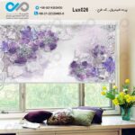 پرده شید رول تصویری پذیرایی لوکس با تصویرگل های مرواریدی- کد Lux026