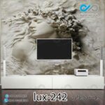 پوستر دیواری-پشت تلویزیون تصویری لوکس با تصویرنقش برجسته-کدlux-242