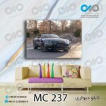 تابلو دیواری دکوپیک طرح خودرومدرن مشکی درجاده-کد MC_237 - مستطیل افقی