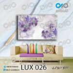 تابلو دیواری دکوپیک لوکس طرح گل های مرواریدی- کد LUX_026 مستطیل افقی