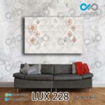 تابلو دیواری دکوپیک لوکس طرح گل های مرواریدی- کد LUX_228 مستطیل افقی