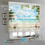 پرده زبرا تصویری طرح پنجره مجازی دریا و ساحل-کدVW237
