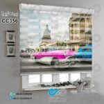 پرده زبرا تصویری باطرح خودروهای کلاسیک -کدCC356